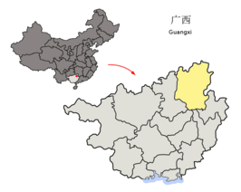 Kaart van Guilin