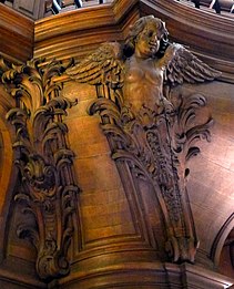 Detail of the carved decoration of the organ (18th c.)