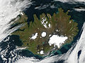 Műholdkép Izlandról szeptemberben
