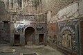 Nymphée privé, triclinium d'été de la maison de Neptune et Amphitrite, Herculanum, Italie.