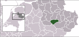 Lokatie van de gemeante Riessen-Hoolten