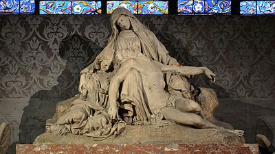 Pietà in the Chapel of the souls of purgatory - Saint-Sulpice church - Paris, France