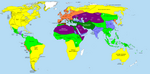 A map of the eastern hemisphere in 323 CE.