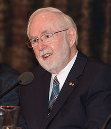 Arthur B. McDonald i Stockholm i december 2015.