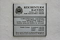Dwujęzyczna informacja na wieży Reichenturm w Budziszynie