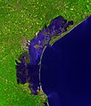 15. A velencei lagúna műholdas képe (39×35 km-es terület, színezve, 2001. december 9.) (javítás)/(csere)