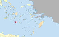 Location of Santorini / Thira