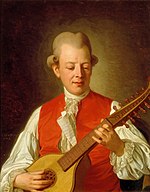 Carl Michael Bellman, porträtted av Per Krafft 1779.