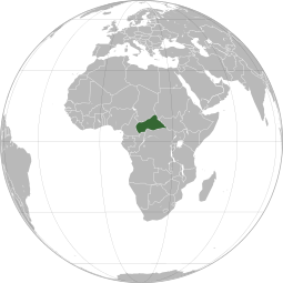 Localização de República Centro-Africana