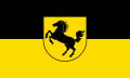 Hissflagge mit aufgelegtem Wappen