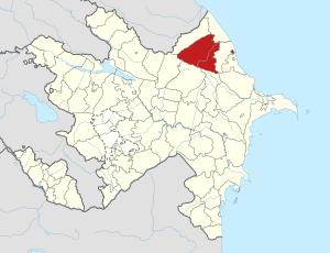 Peta Azerbaijan némbongkeun Rayon Quba