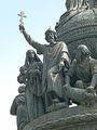 Vladimir sur le monument du millénaire à Novgorod en Russie.