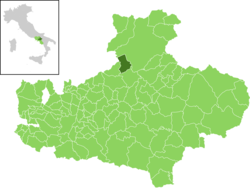 Lokasi Melito Irpino di Provinsi Avellino
