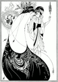 اوبری بردزلی Aubrey Beardsley انگلیسی و دیگر هنرمندان آرت نوو art nouveau در پوسترهایشان به جای سادگی هنر تولوز لوترک از خطهای تزیینی کشیده و روان و فرم‌های بلندبالای با شکوه، طرح‌های گرافیکی دلپذیر و پوسترهایی شیوا به وجود آوردند.[۱۳۷]