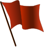 Bendera merah dikenal luas sebagai simbol sosialisme