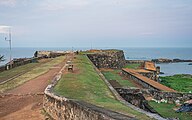 Grass-clad walls of Galle fort