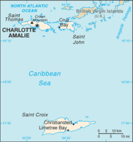 Isole Vergini Americane - Mappa