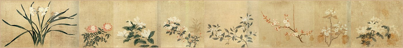 الأزهار الثمانية، لوحة فنية محفوظة في القصر الإمبراطوري في بكين