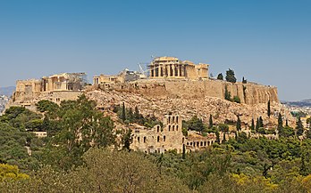 Vista da Acrópole a partir da Colina Philopappos em Atenas, Grécia. (definição 5 000 × 3 125)