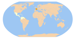 موقعیت سازمان کشورهای حوزه کارائیب در نقشه