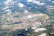 Port Columbus International Airport aerial view, September 2016.JPG