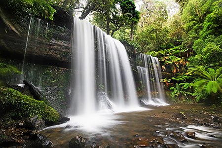 Расел водопади, дио Маунт-Филд Националног парка, Тасманија, Аустралија