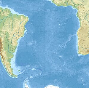 Острів Святої Олени. Карта розташування: Південна Атлантика