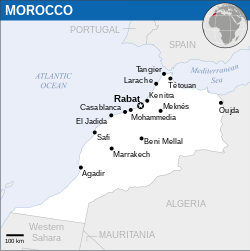 Location of Morocco