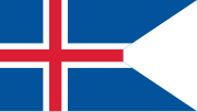 ?アイスランド沿岸警備隊の艦艇旗（政府用旗）。