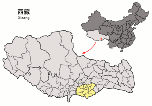 Шаньнань, Лхокха на карте