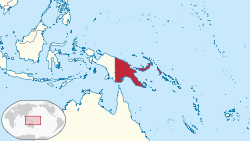 Location of Papua Yangi Gvineya