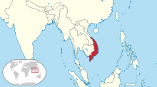جنوبی ویت نام جنوب مشرقی ایشیا میں محل وقوع از 1954 تا 1976