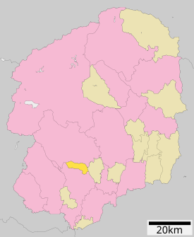 西方町役場の位置（栃木県内）