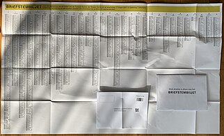 Ψηφοδέλτιο και φάκελοι για επιστολική ψήφο (μέσω ταχυδρομείου)