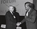 President Mandela meeting with his predecessor F.W. De Klerk