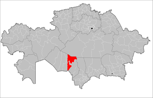 موقعیت شهرستان سیردریا در نقشه