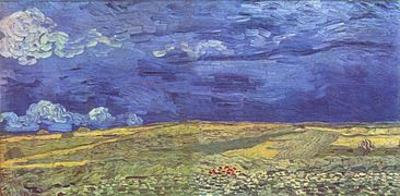 Sawah Gandum Ing Langit Sareng dening Vincent van Gogh, Juli 1890