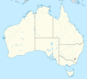 Poziția localității Australian Capital Territory