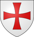 Červený rovnoramenný kříž s rozšířenými konci byl běžný symbolem řádu.