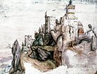 Castle Segonzano, 1502, gouache and watercolour on paper