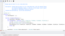 Screenshot of the code editor