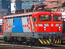 Tiristorizirana lokomotiva druge generacije HŽ 1141 310 u bojanju HŽ Vuče vlakova