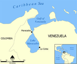 Mapa do Lago de Maracaibo