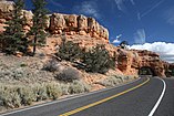 The Utah State Route 12 leading to Bryce Canyon National Park.