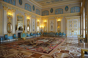 Sala dos arabescos no Palácio de Catarina, Pushkin, São Petersburgo, Rússia. (definição 3 188 × 2 121)