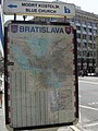 Peta Bratislava di pusat kota.