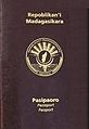 Couverture d'un passeport malgache
