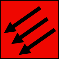 Três Flechas: símbolo da Frente de Ferro (1931-1933).