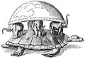 Черепаха, на которой стоят четыре слона, на спинах которых держится мир