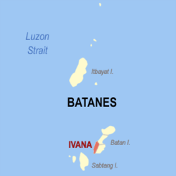 Mapa de Batanes con Ivana resaltado
